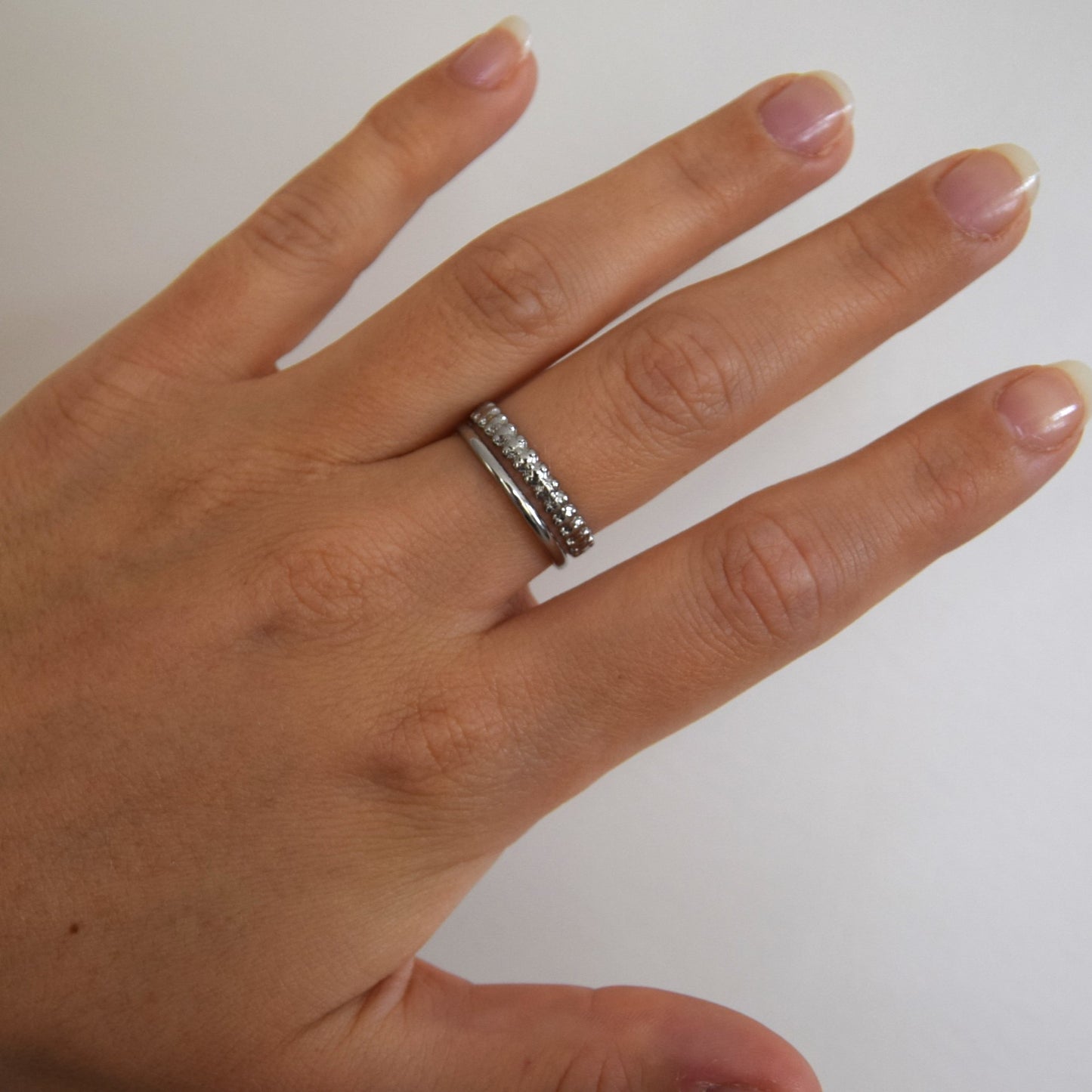 Bague 2 rangs fins