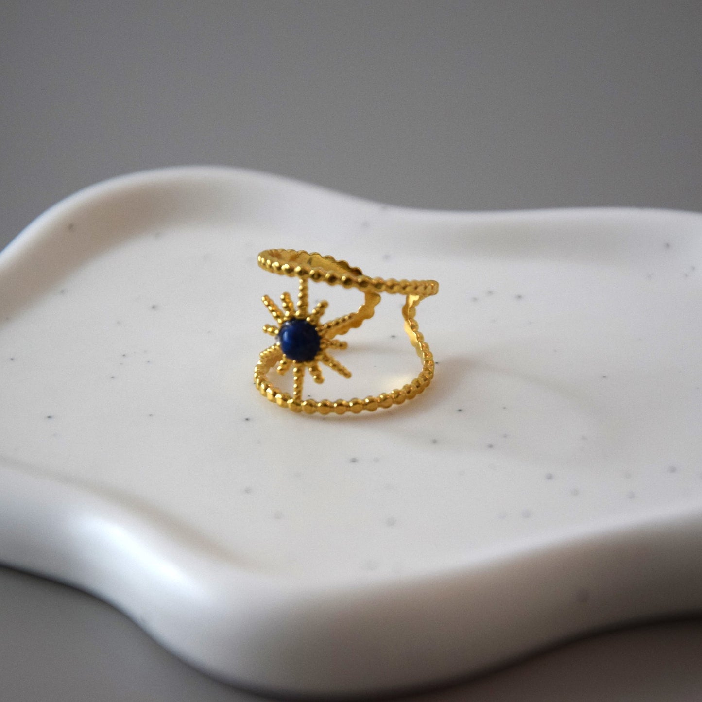 Bague étoile bleue