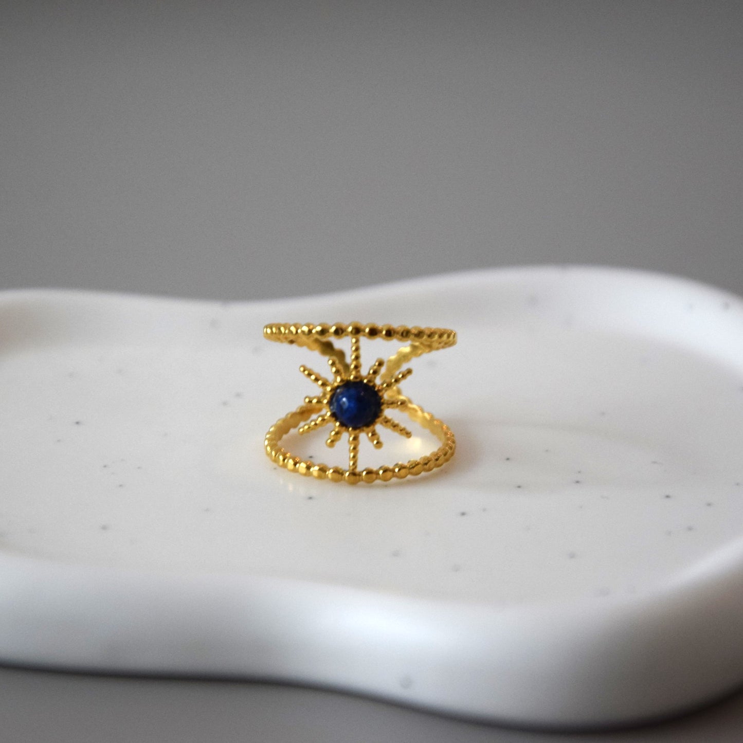 Bague étoile bleue