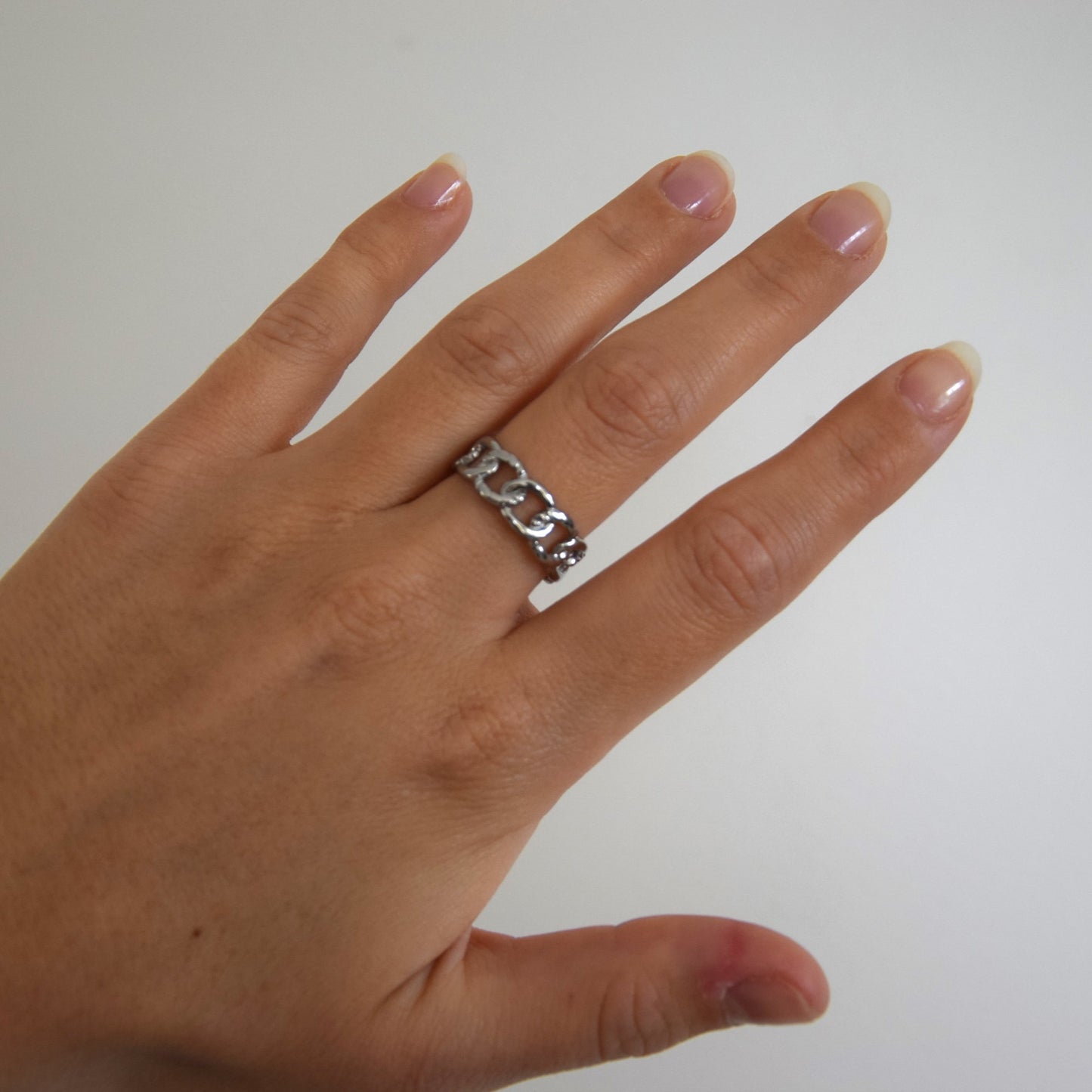 Bague maille alternée