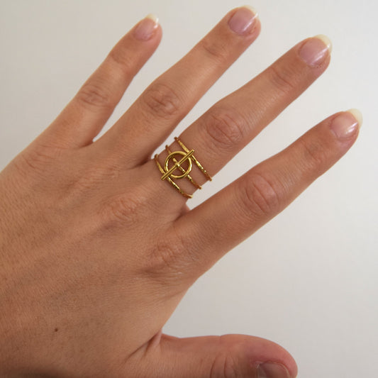Bague 3 rangs