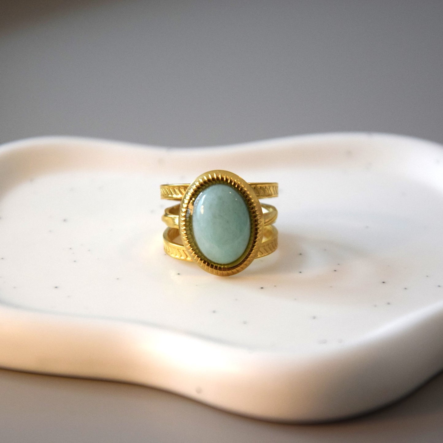 Bague rond turquoise