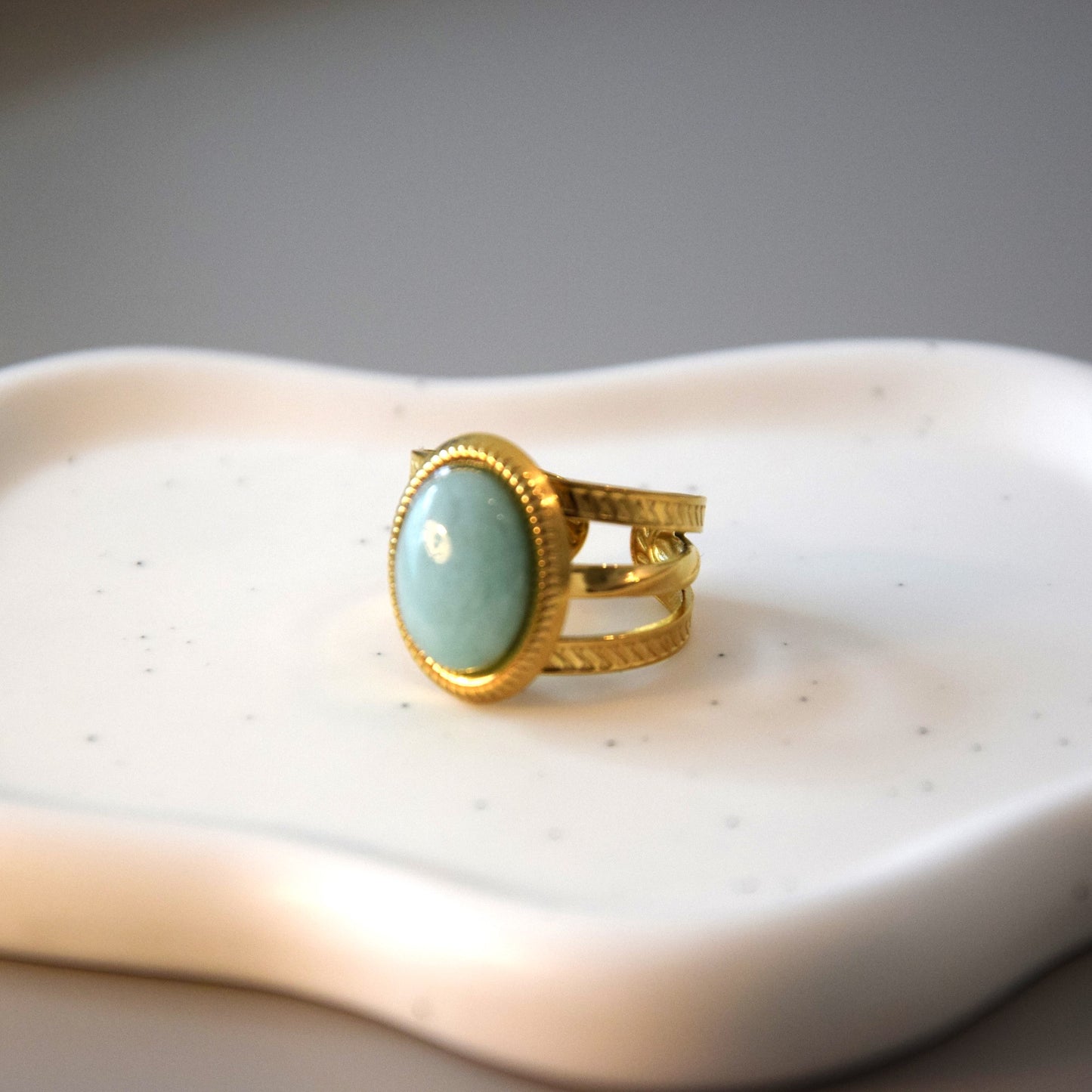 Bague rond turquoise