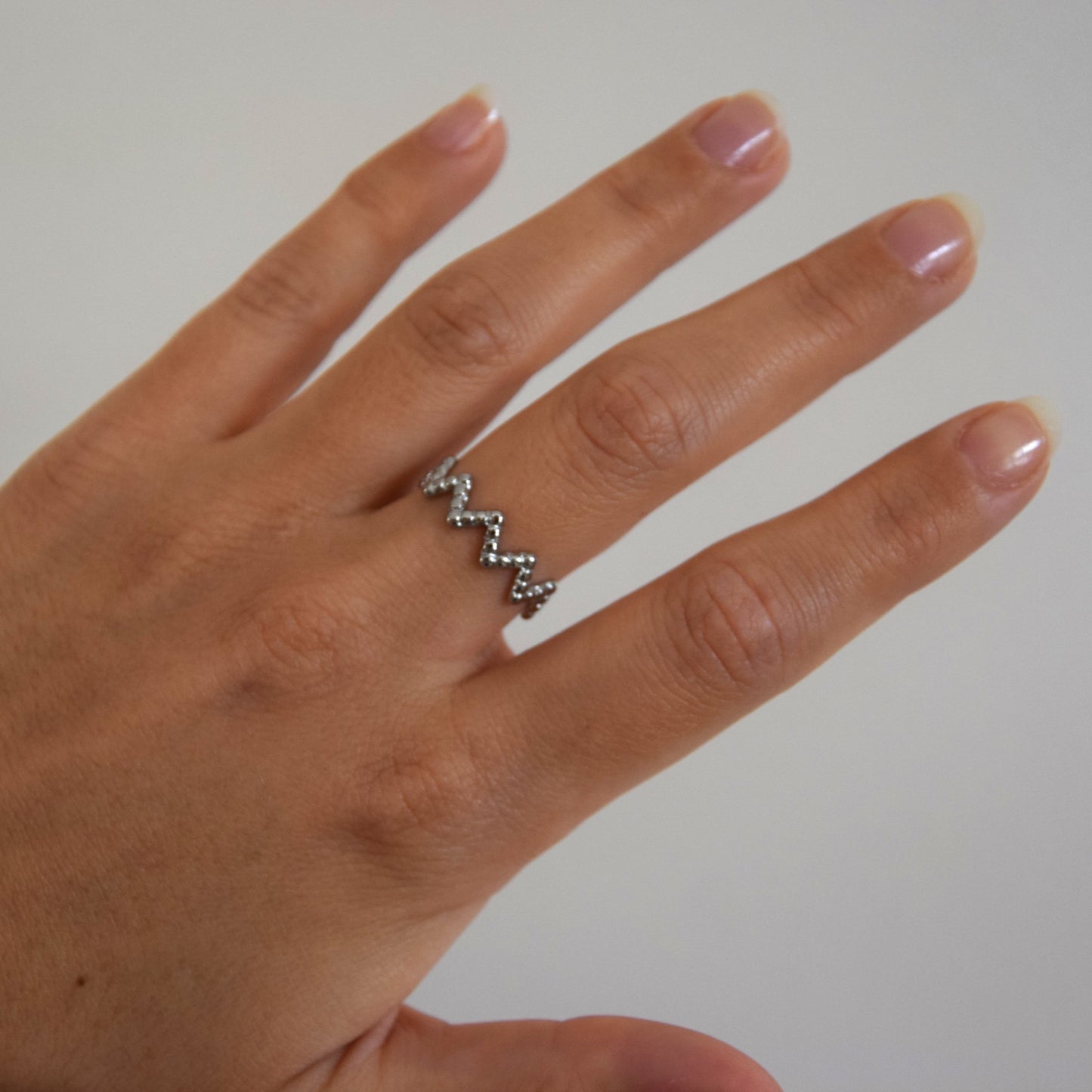 Bague zigzag