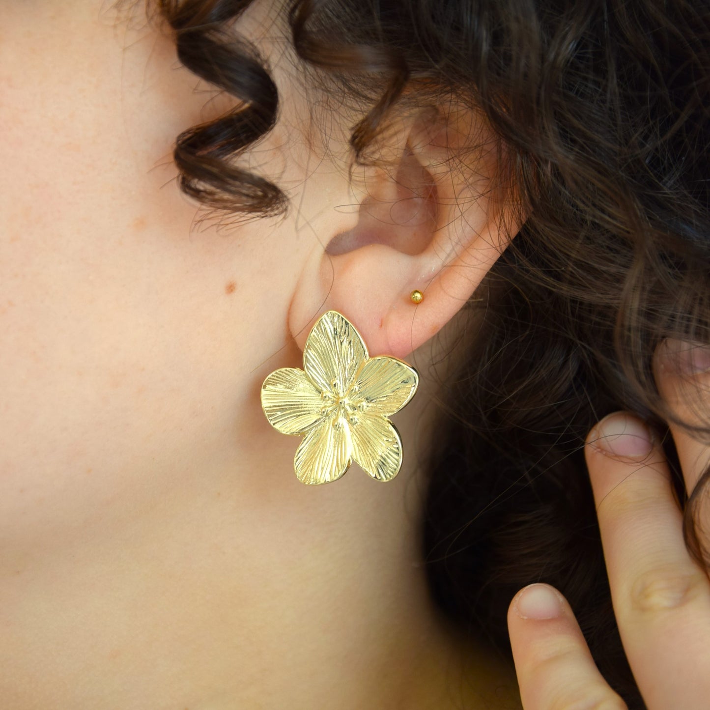 Boucle d'oreille fleurs