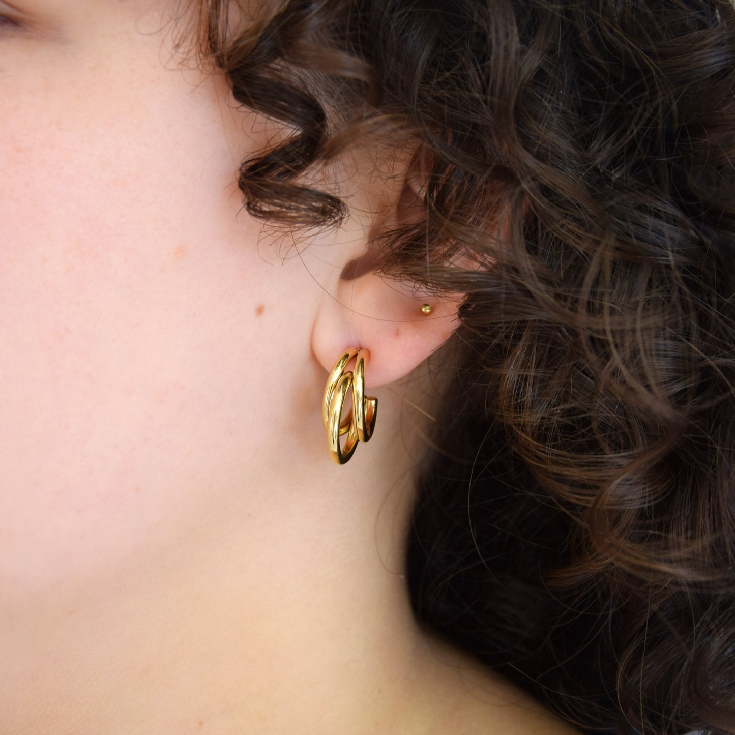 Boucle d'oreille triple