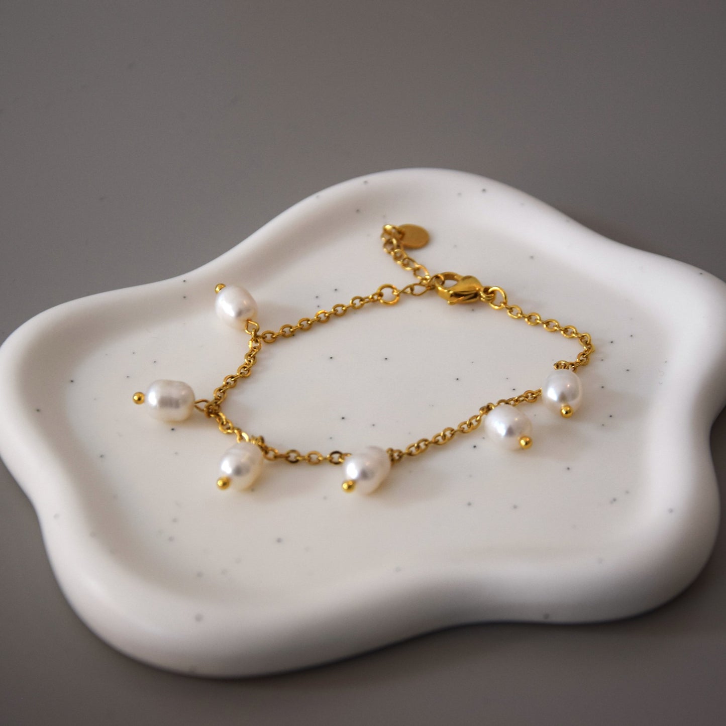 Bracelet perles blanches