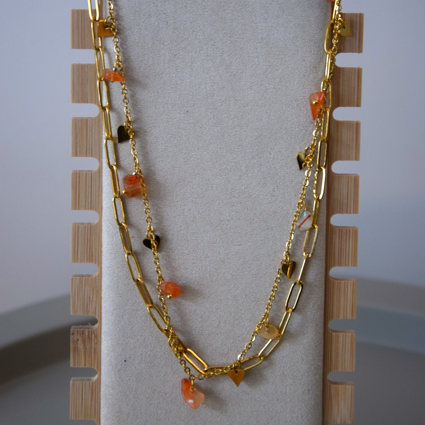 Collier pierres de couleur