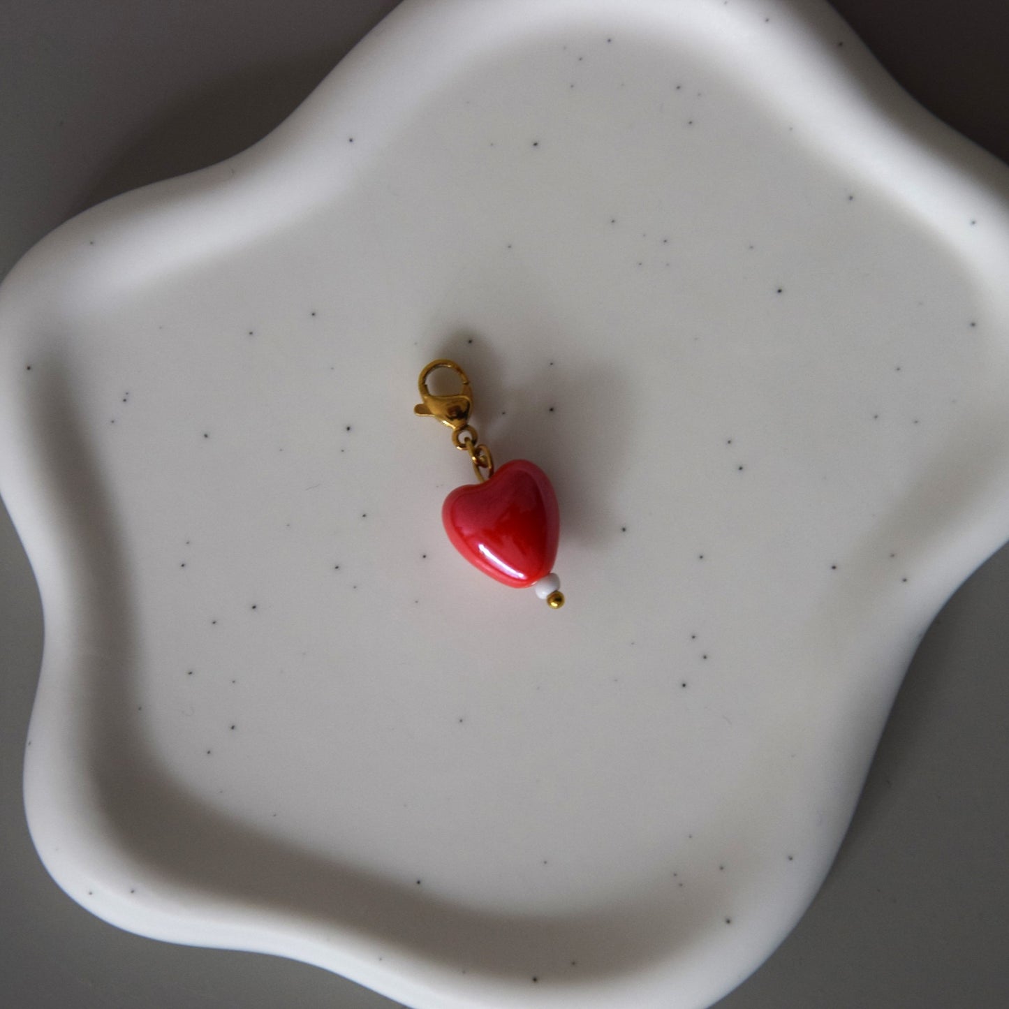 Charm cœur rouge