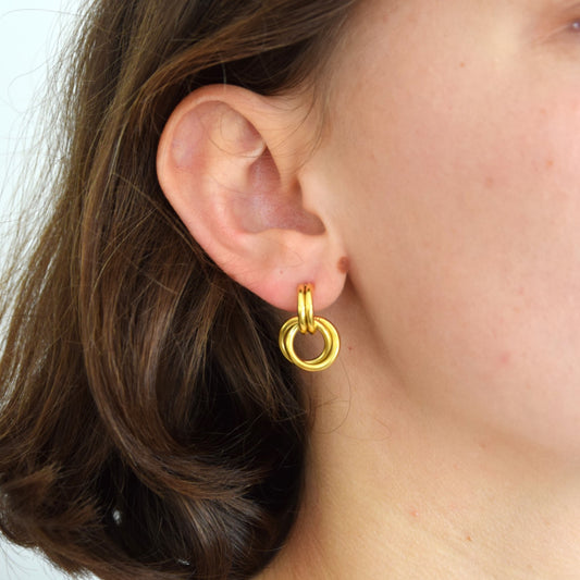 Boucle d'oreille design double