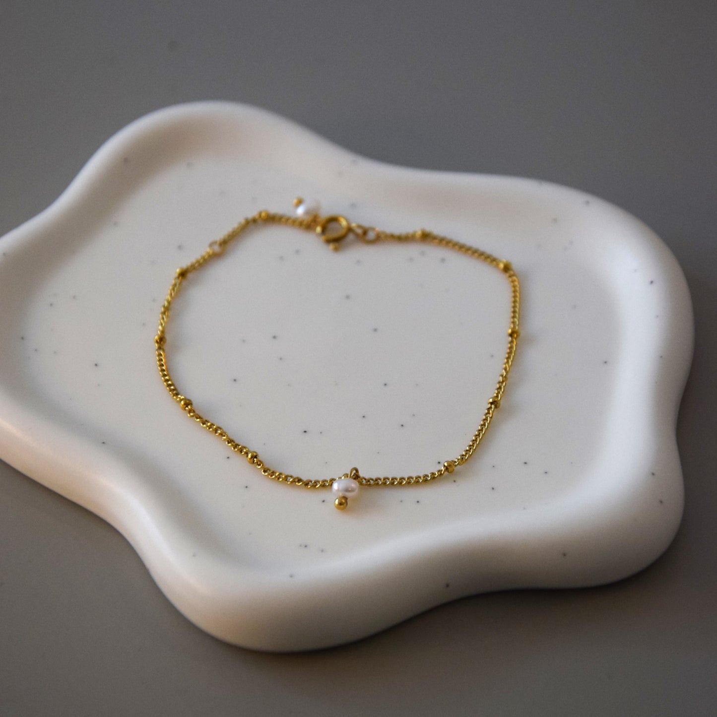 Bracelet perle blanche