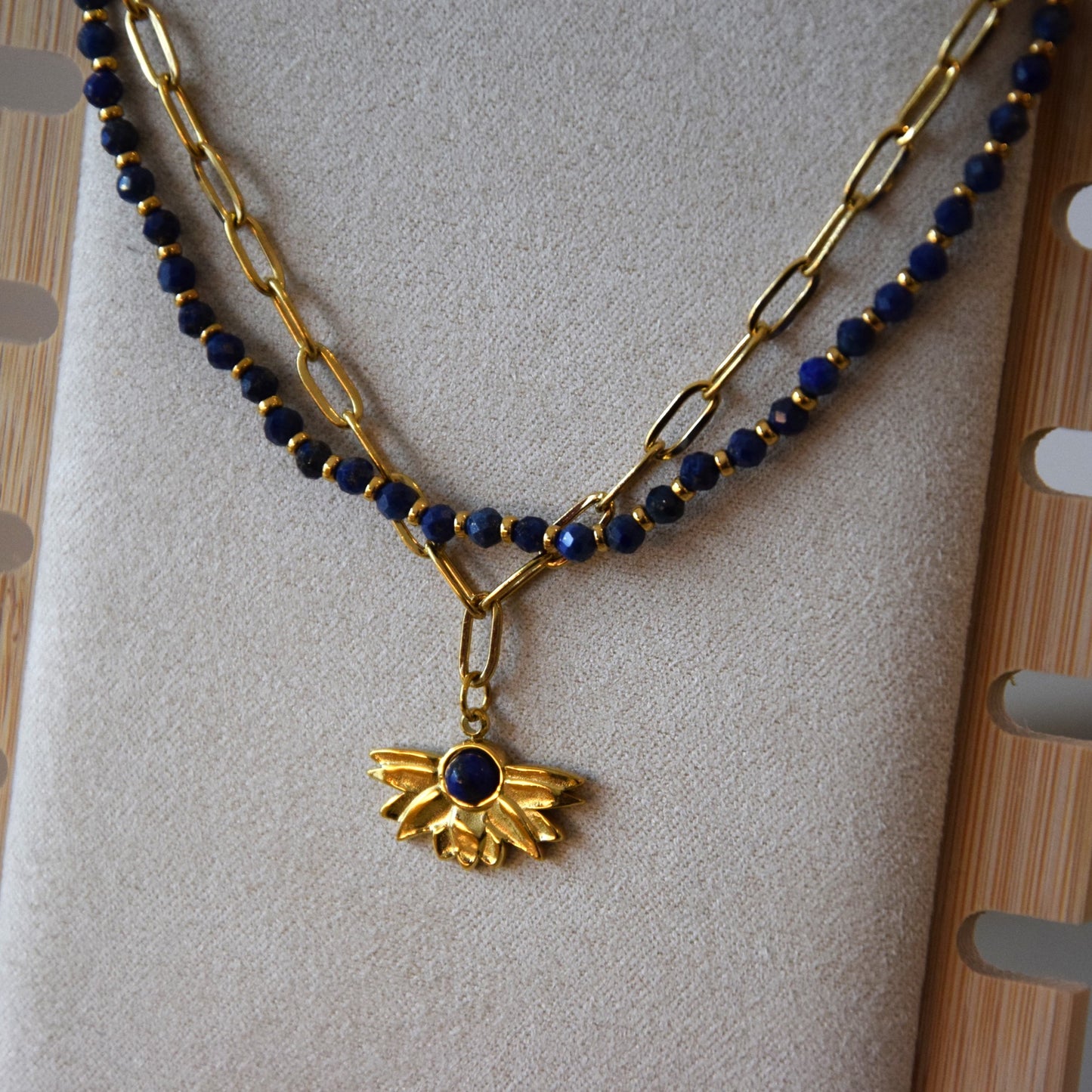 Bracelet double bleu marine