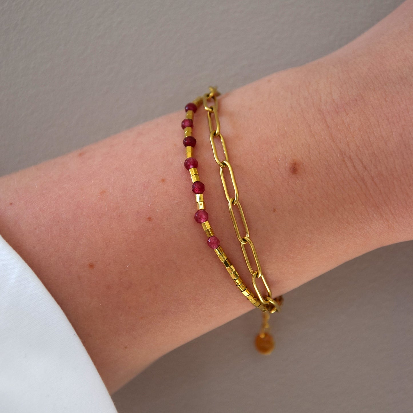 Bracelet double rose