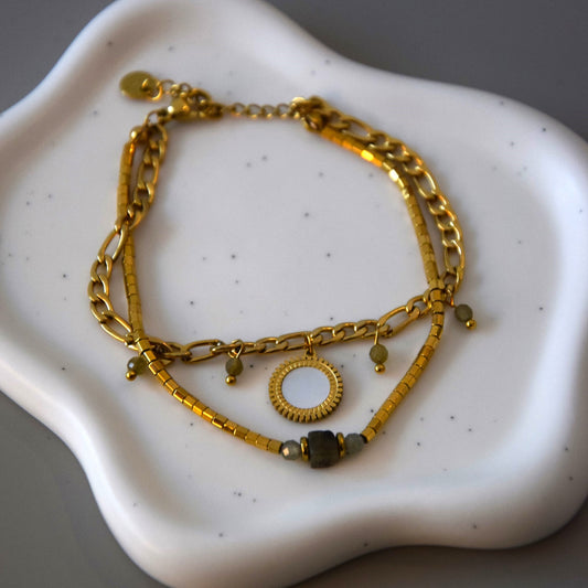 Bracelet double vert