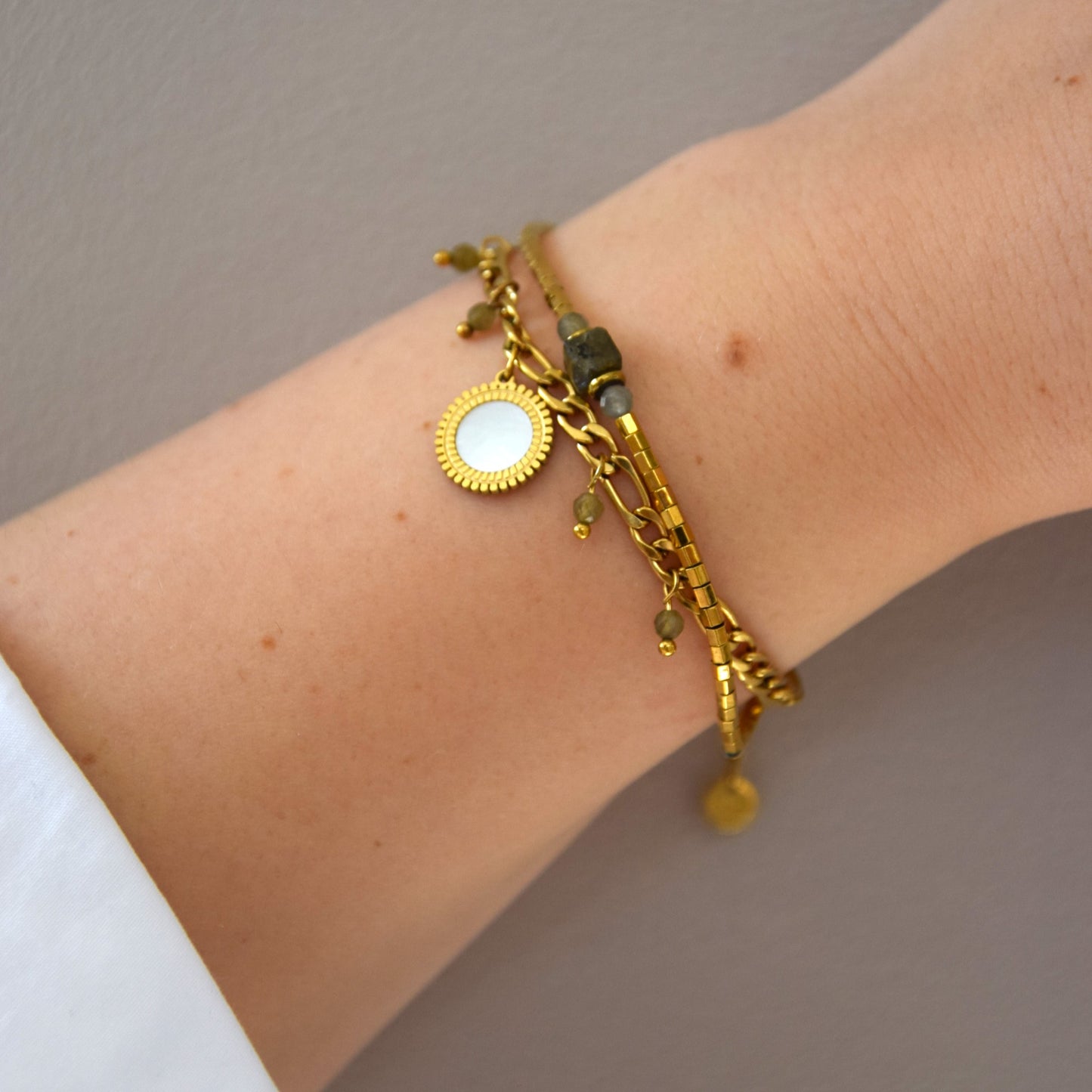 Bracelet double vert