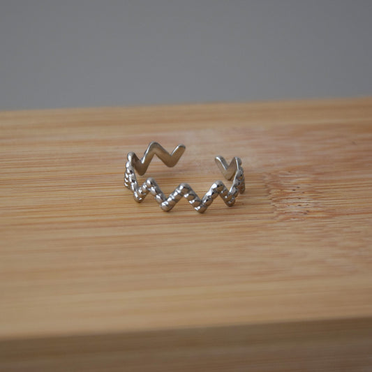 Bague zigzag