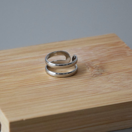 Bague 2 rangs épais
