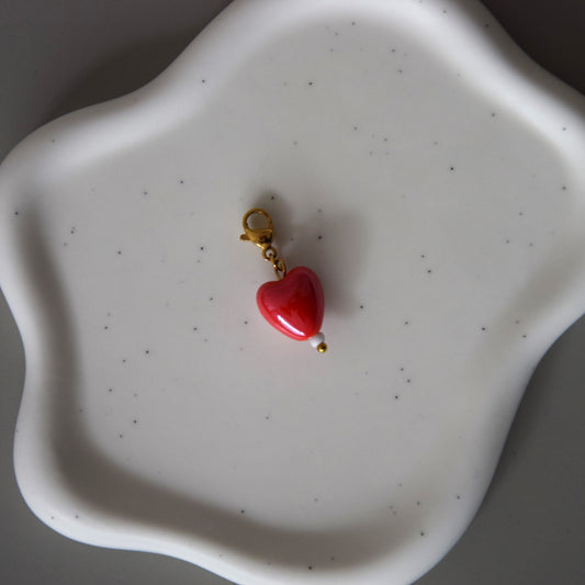 Charm cœur rouge
