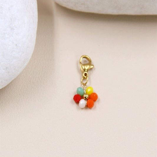 Charm fleurs multi couleurs